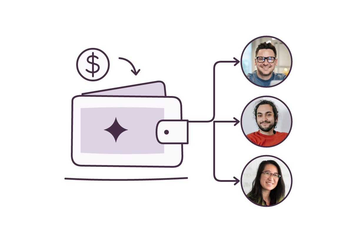Funded AI wallet link shared with candidates